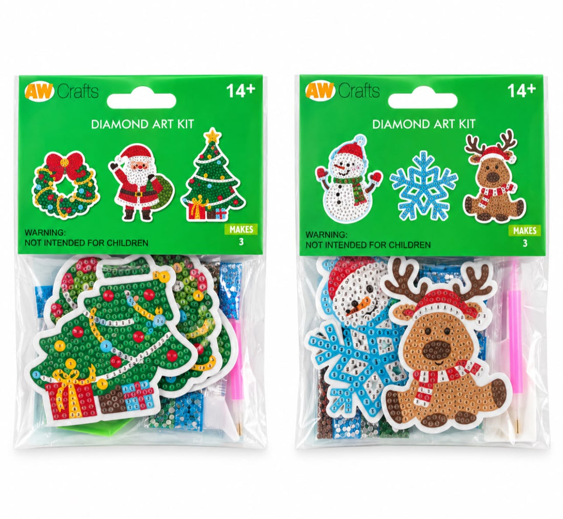 Manualidades | 3 Pc Xmas Diamond Art Kit | 2 Estilos
