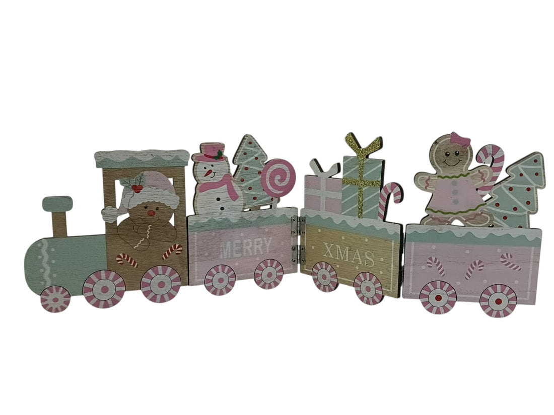 Candy Train Wooden Christmas Folding Decor – 5.5"