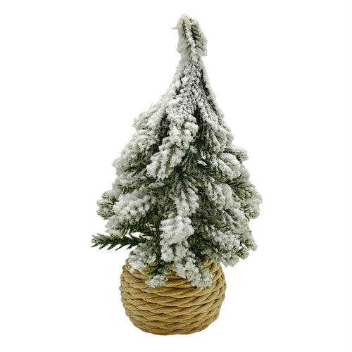 Árbol de Navidad Artificial con Tiesto de Soga Trenzada | 6.3 in
