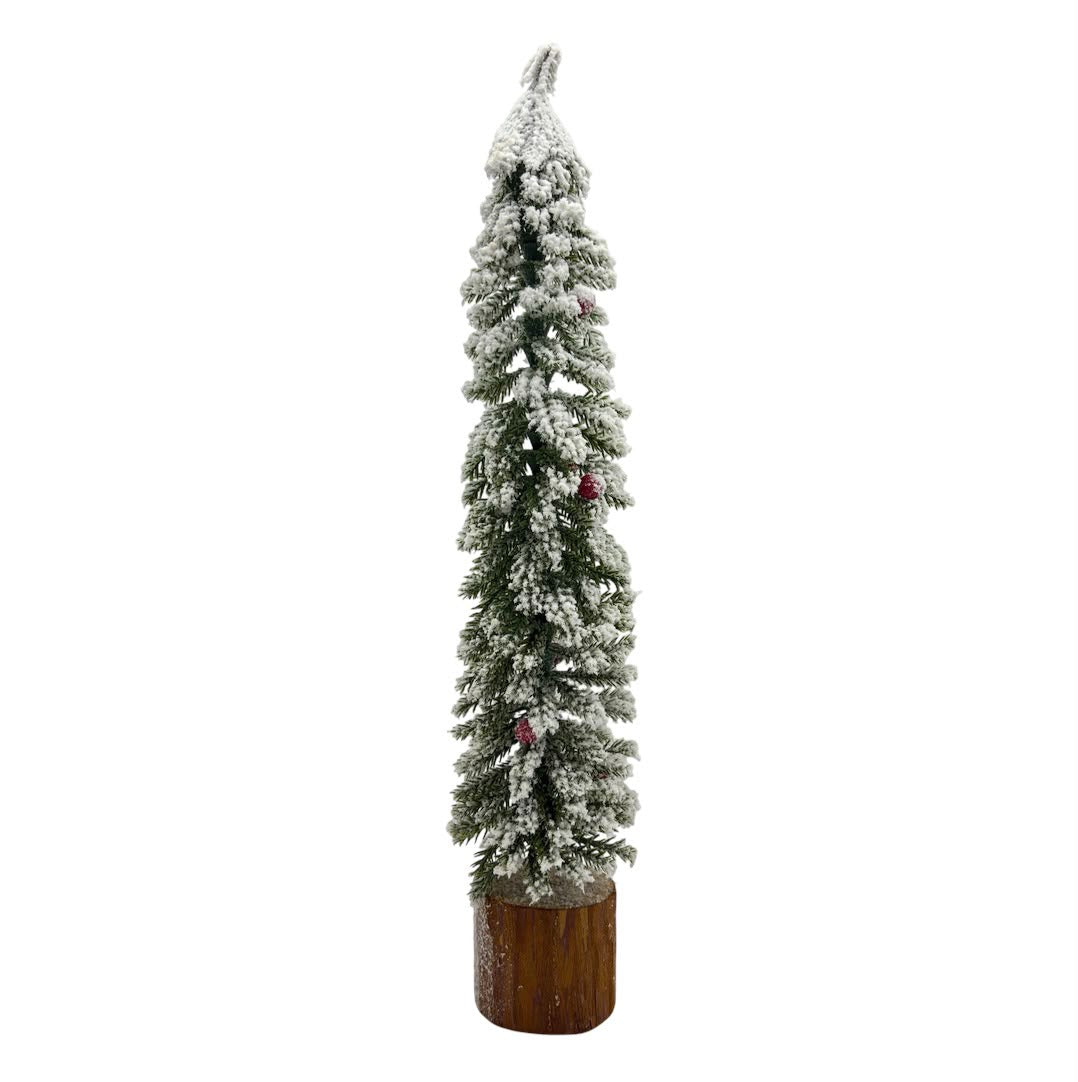 Árbol Navideño Artificial Frosted con Cerezas Rojas | 15.7" | 2 Estilos
