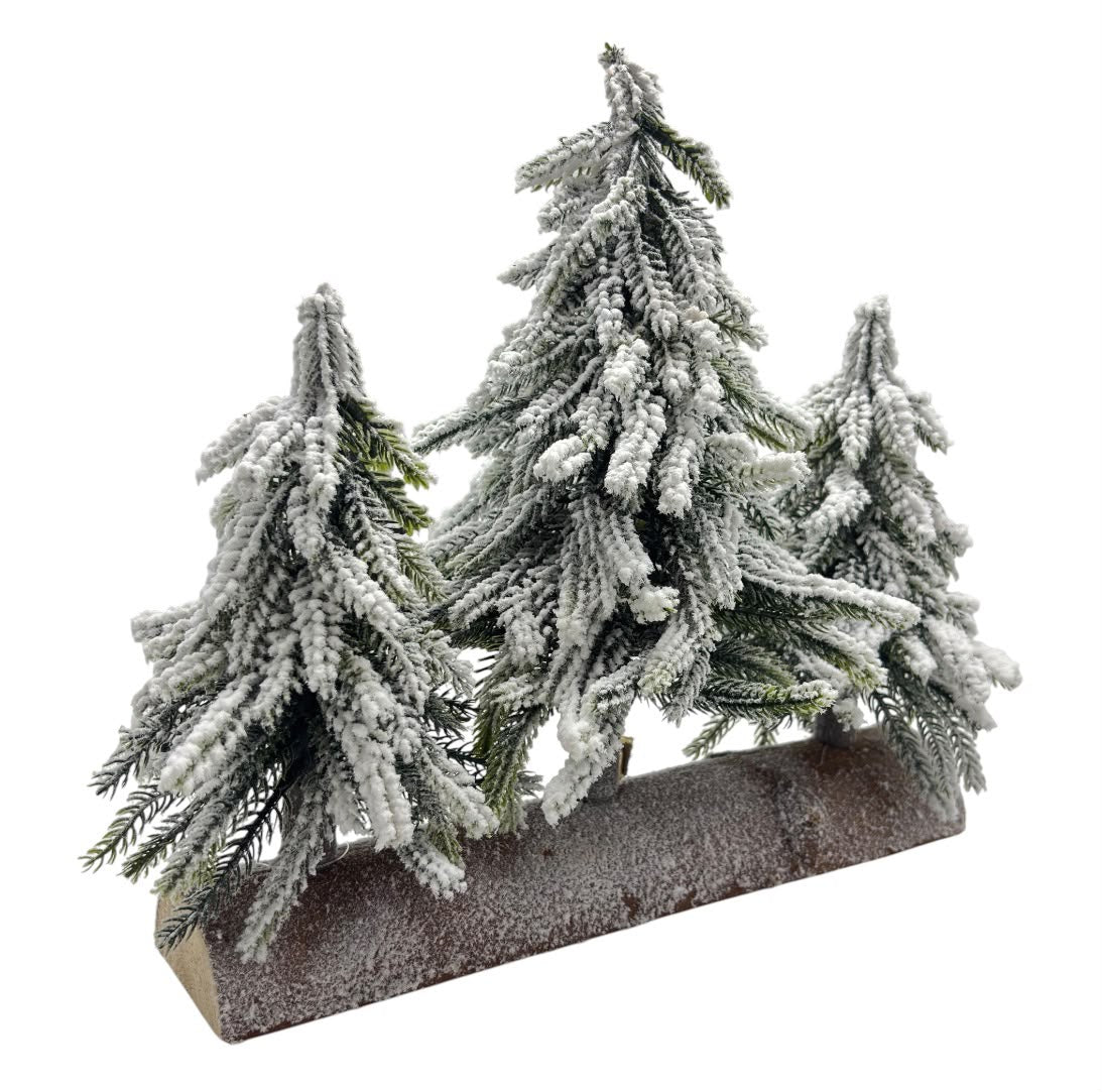 Árboles de Navidad Artificiales Frosted sobre Tronco  – 2 Estilos