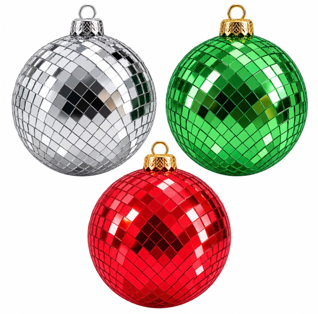 Esfera Navideña "Disco Ball" de 12 cm | 3 Colores