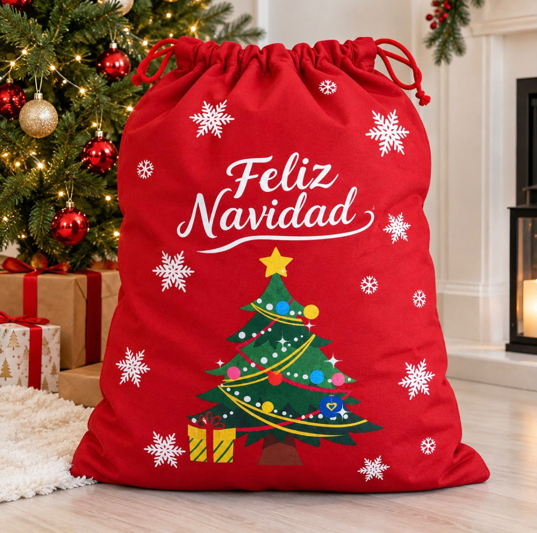 Saco Reutilizable para Regalos Navideños | 2 Estilos | 19.7" × 27.6"