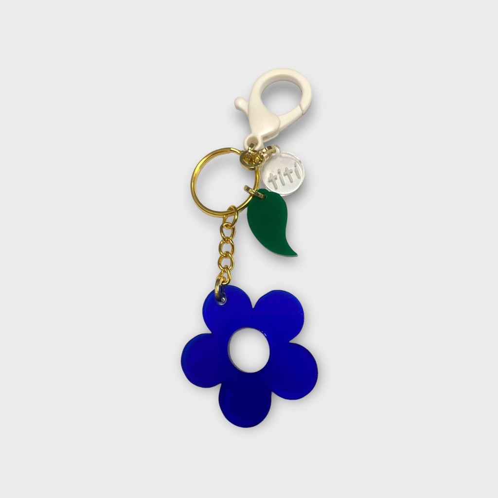 Puerto Rican Crafts - Blue Flower Keychains for Mothers