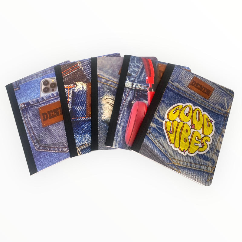 Paquete de 5 Libretas Pequeñas Regulares / Composición - Carpeta Blanda