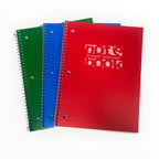 Libretas Grandes de Argolla - Carpeta Blanda (70 páginas / Wide Ruled)