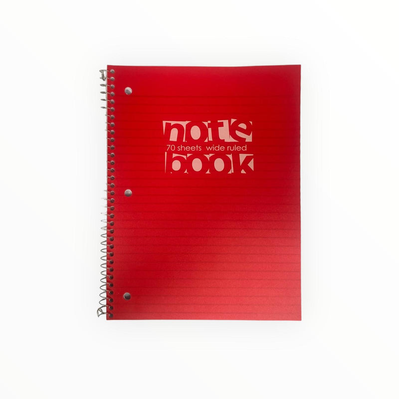 Libretas Grandes de Argolla - Carpeta Blanda (70 páginas / Wide Ruled)