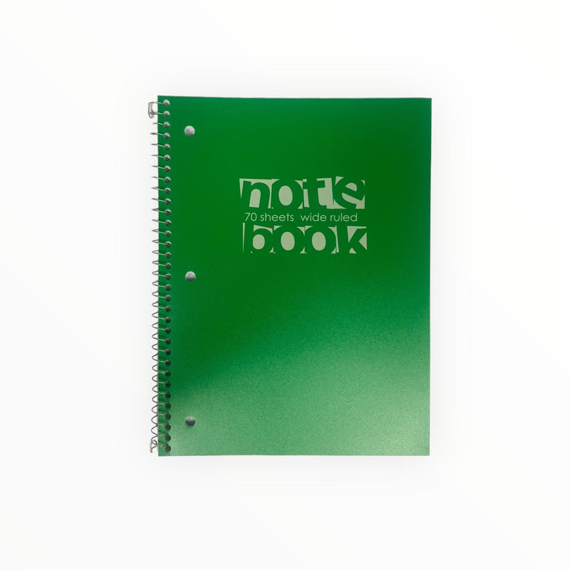 Libretas Grandes de Argolla - Carpeta Blanda (70 páginas / Wide Ruled)