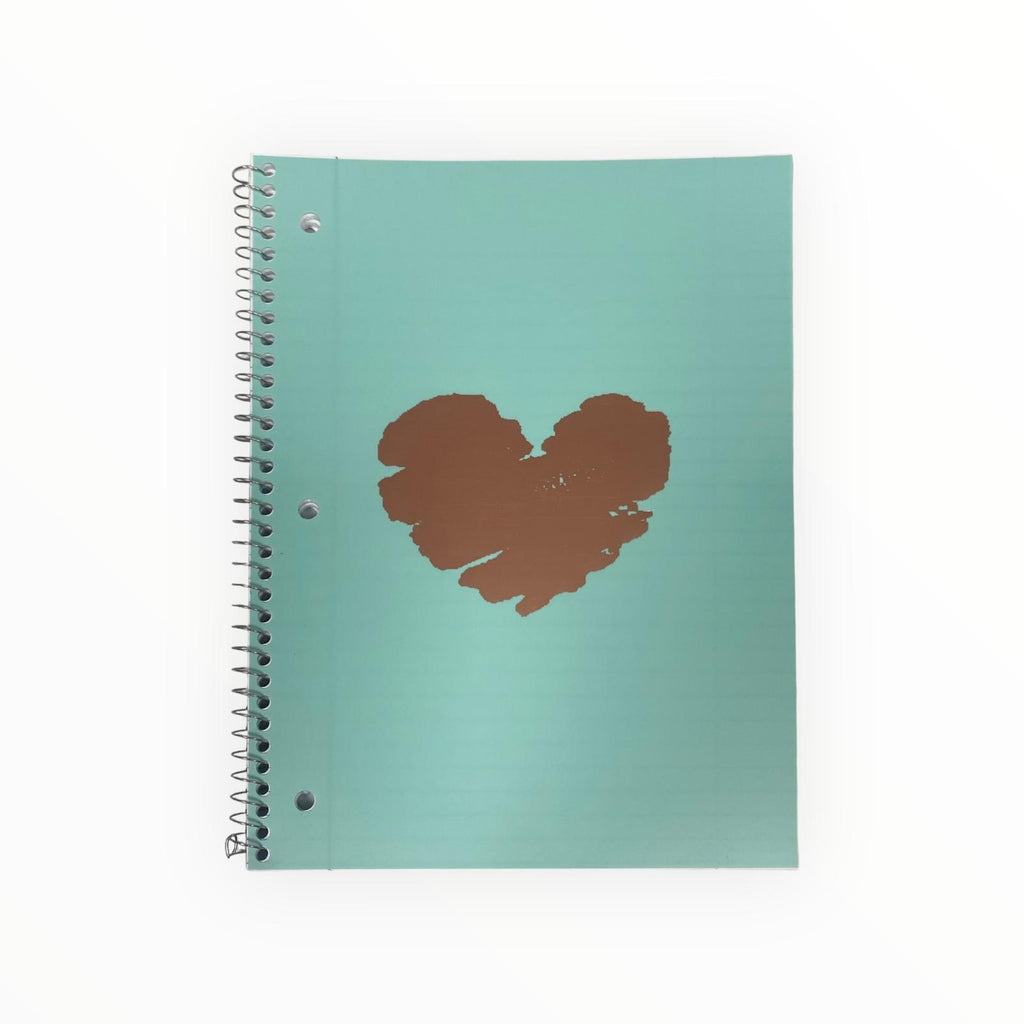 Large Ring Binder Notebooks - Mint Green Softcover (80 pages / Wide Ruled)