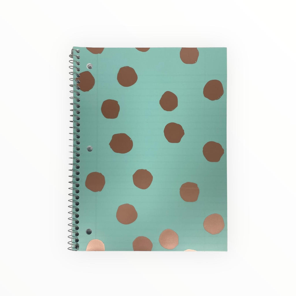 Large Ring Binder Notebooks - Mint Green Softcover (80 pages / Wide Ruled)