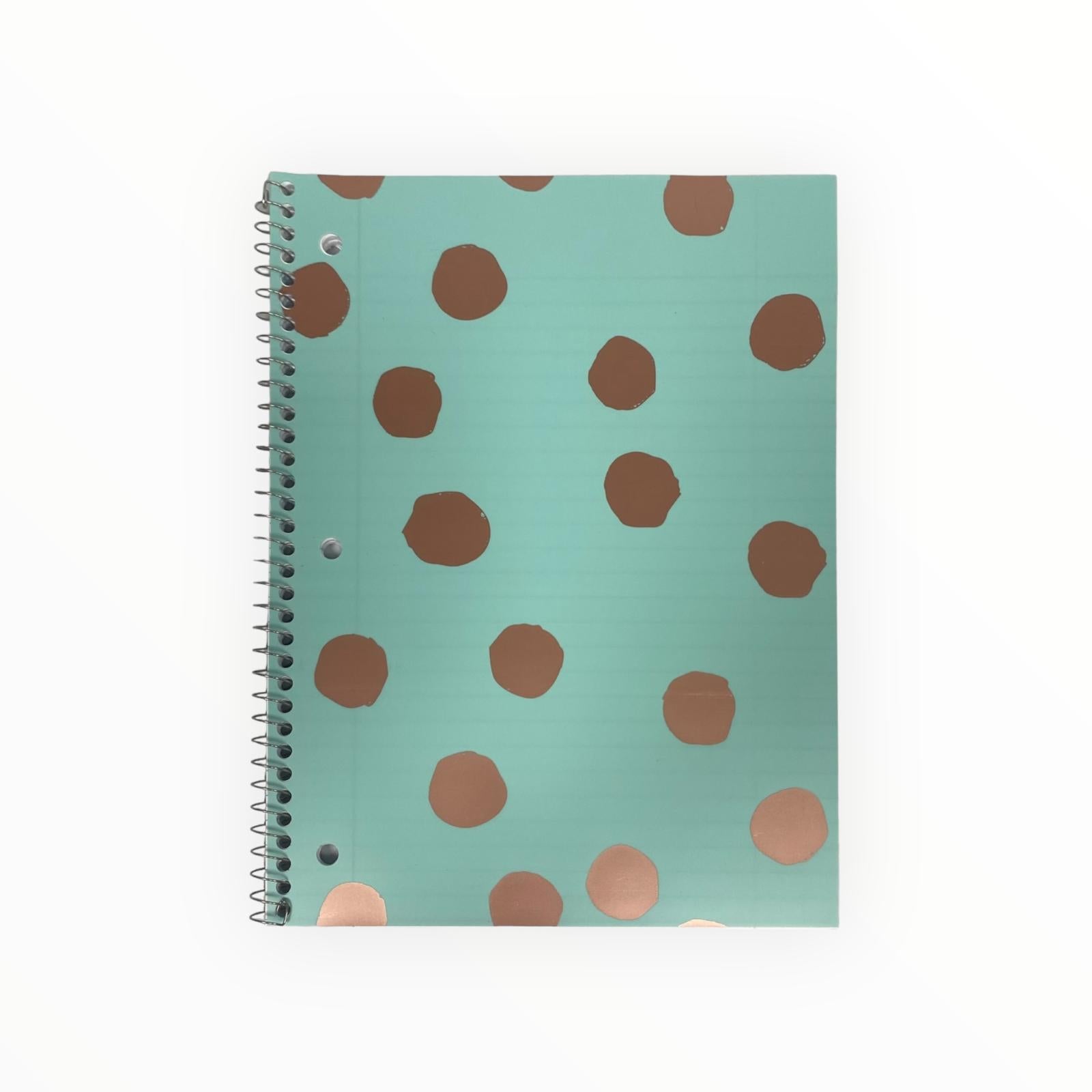 Large Ring Binder Notebooks - Mint Green Softcover (80 pages / Wide Ruled)