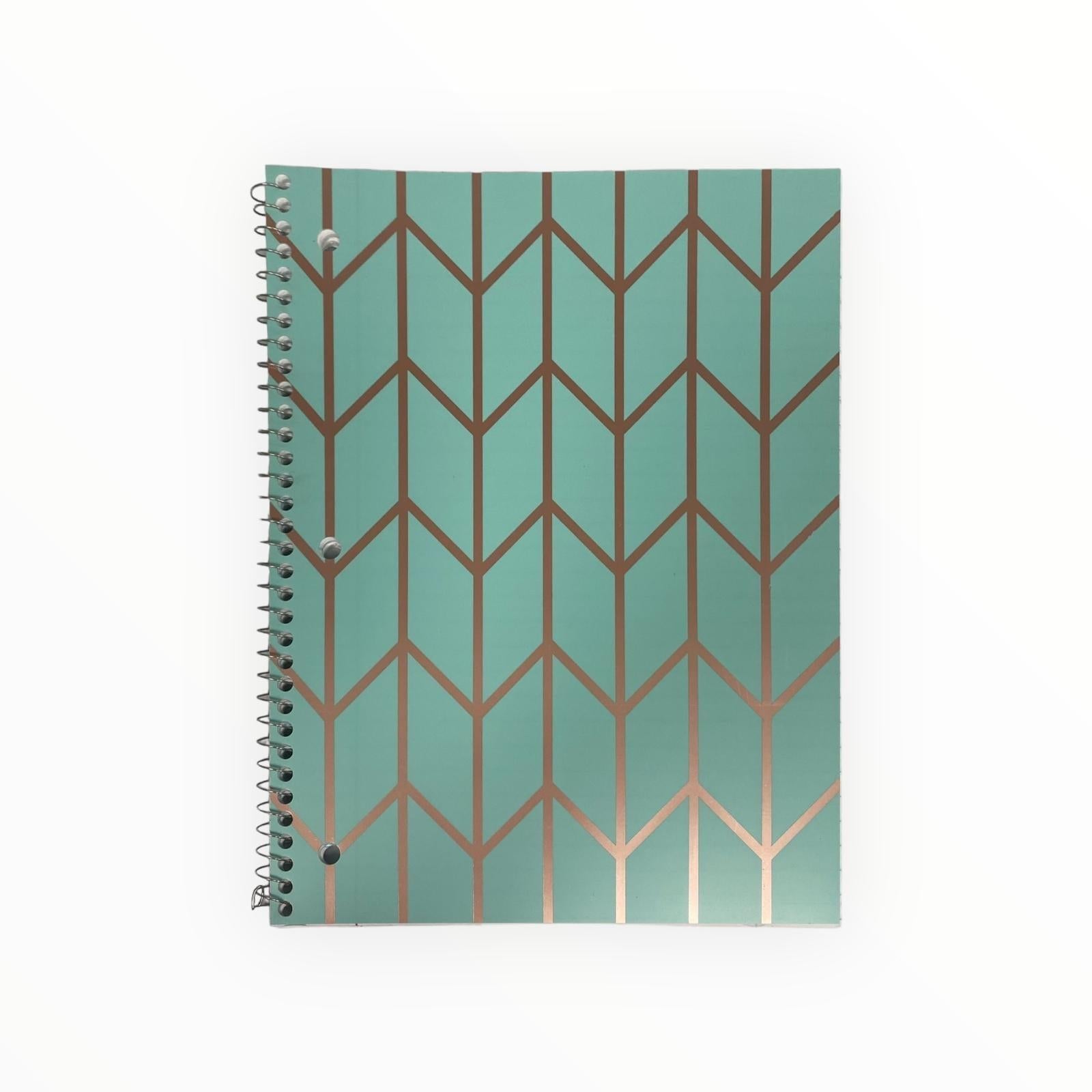 Libretas Grandes de Argolla - Carpeta Blanda Verde Menta (80 páginas / Wide Ruled)