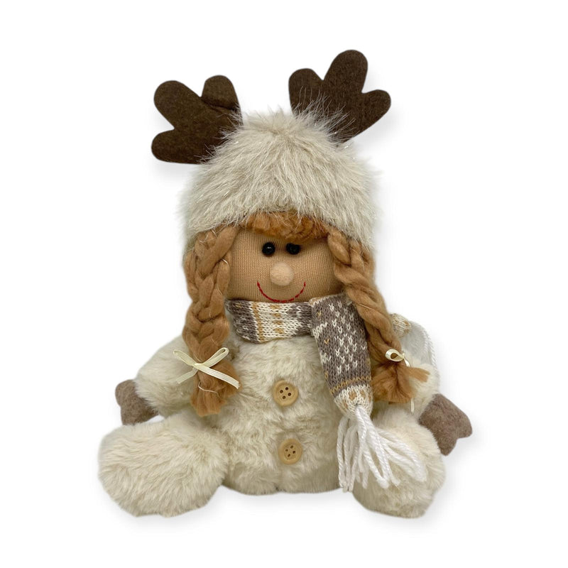 Navidad - Peluches Niña y Niño Sentados - Medianos / Colección Tonos Nude