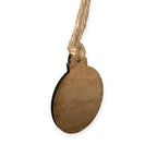 Artesanía en Madera - Mini Ornamento Circular de Tres Reyes Magos con Camello