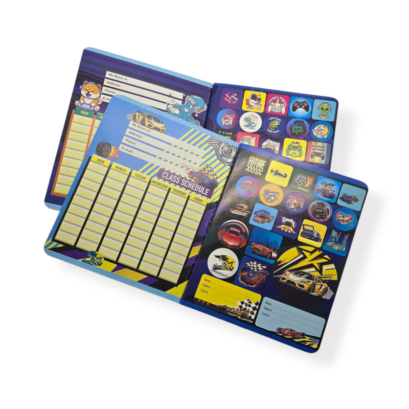 Classmate - Libreta Grande con Carpeta Blanda y Pegatinas para Niños