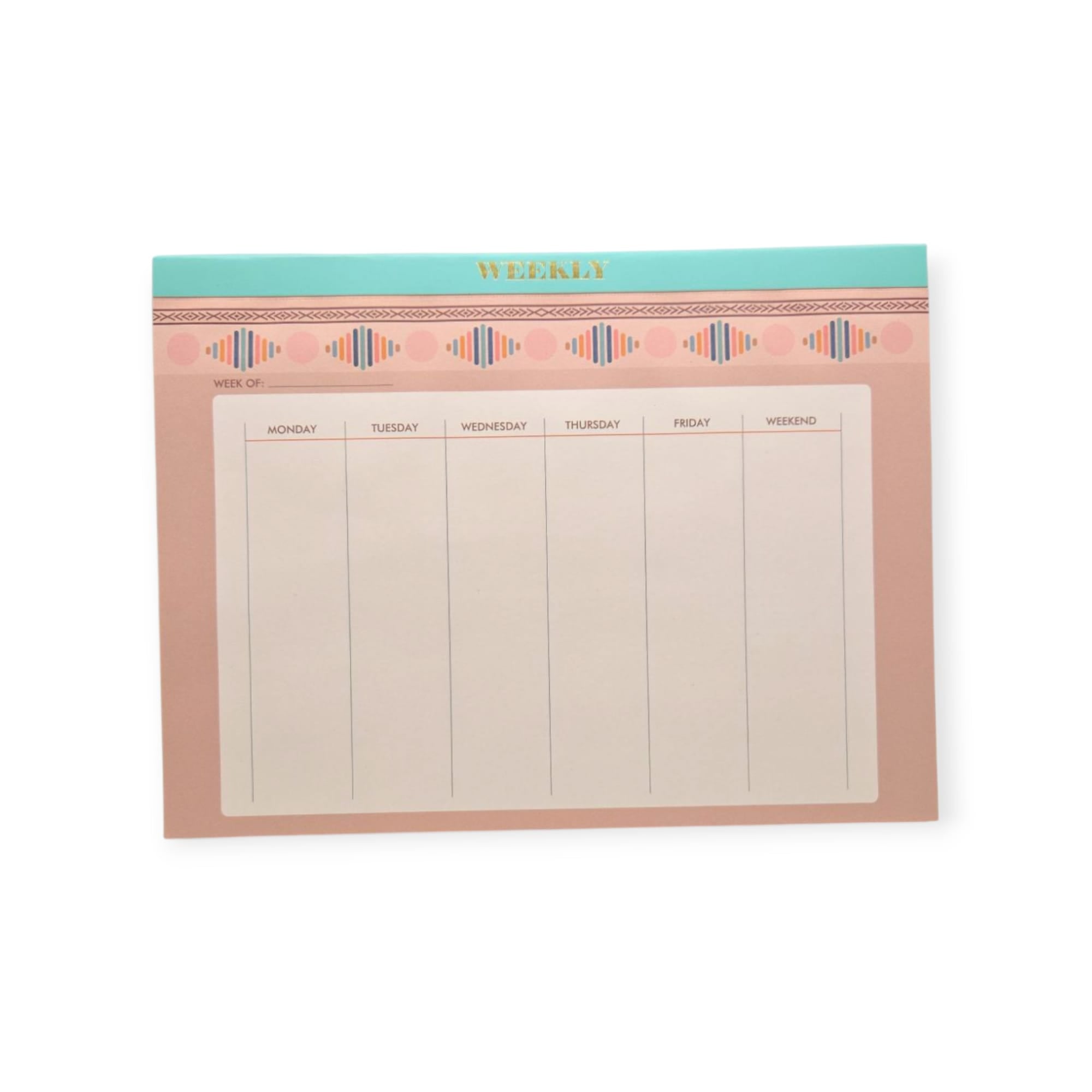 Gummed Top Daily Planner Pad 10x7.5 inch