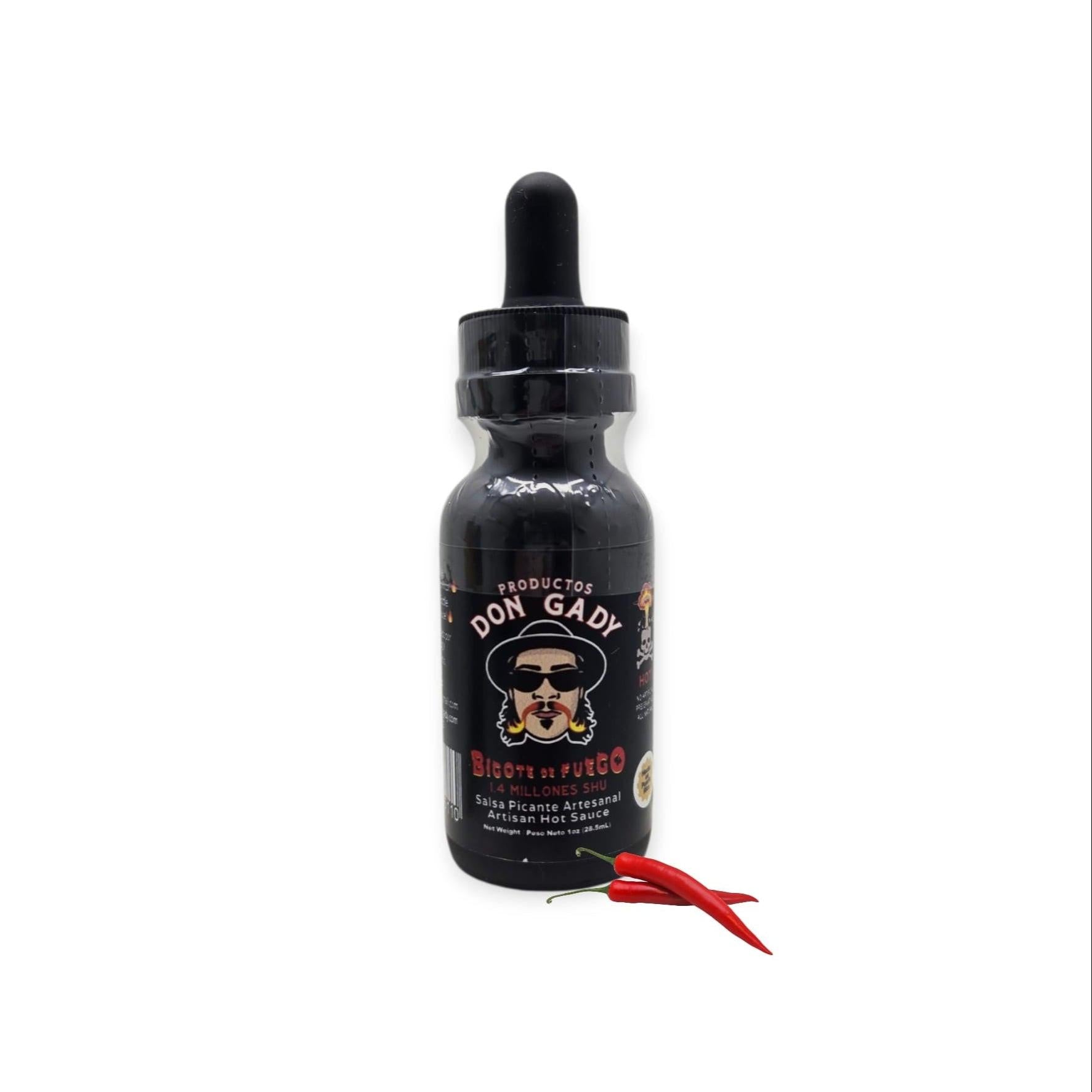 Salsa Picante Artesanal DON GADY / Bigote de Fuego 1oz (Nivel 'HOT')