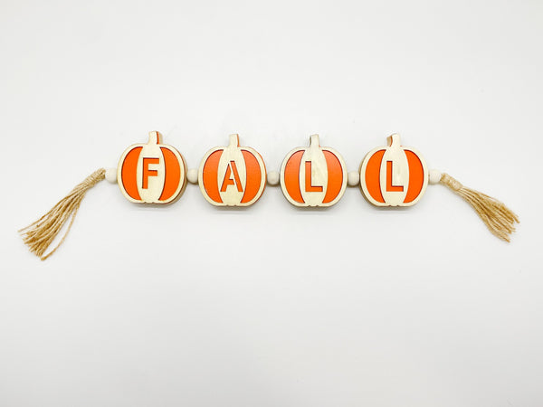 Otoño - Decoración de Mesa con Calabazas y Borlas ''FALL''