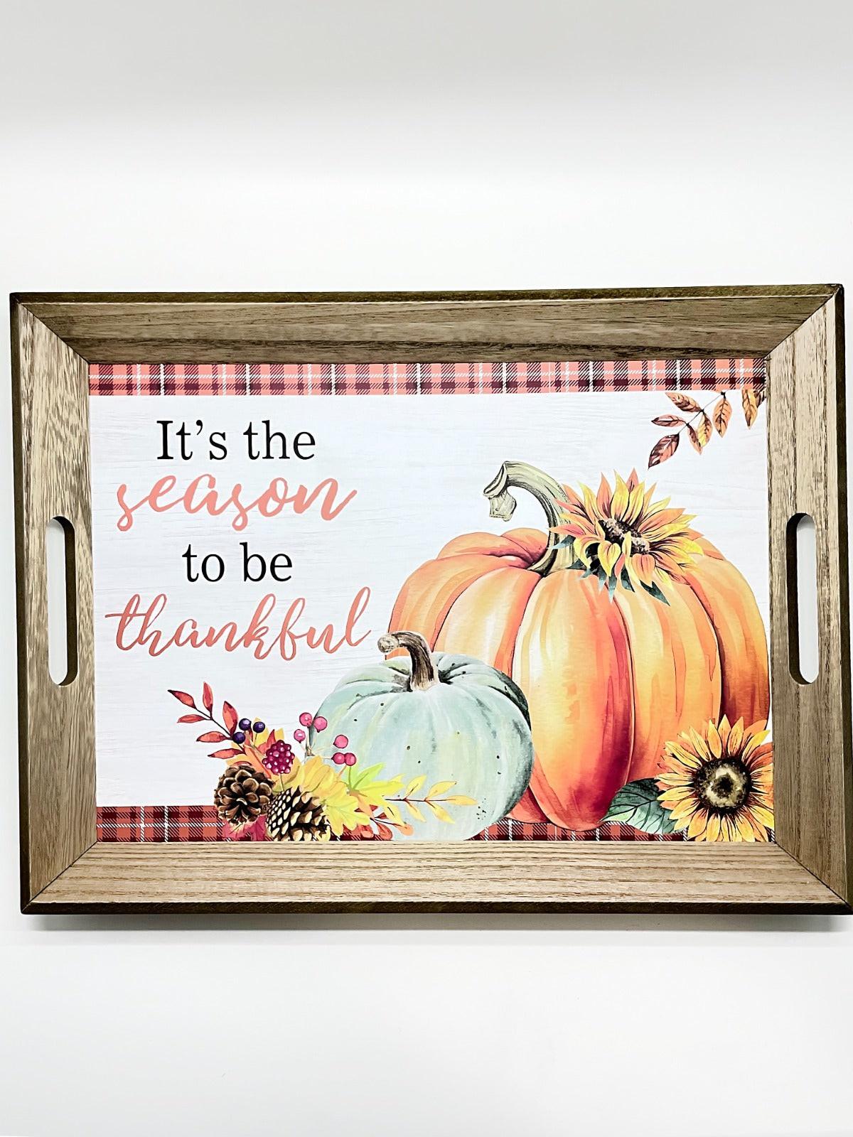 Otoño - Bandeja de Madera Decorativa