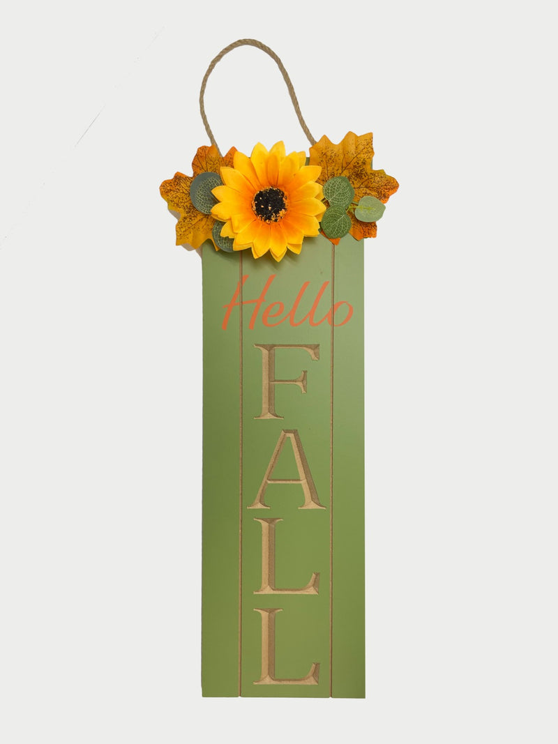 Otoño - Placa de Pared Alargada con Girasol (2 estilos a escoger) *NO ENVIOS POR CORREO*