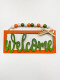 Otoño - Decoración de Pared, Placa con Cuerda en Perlas