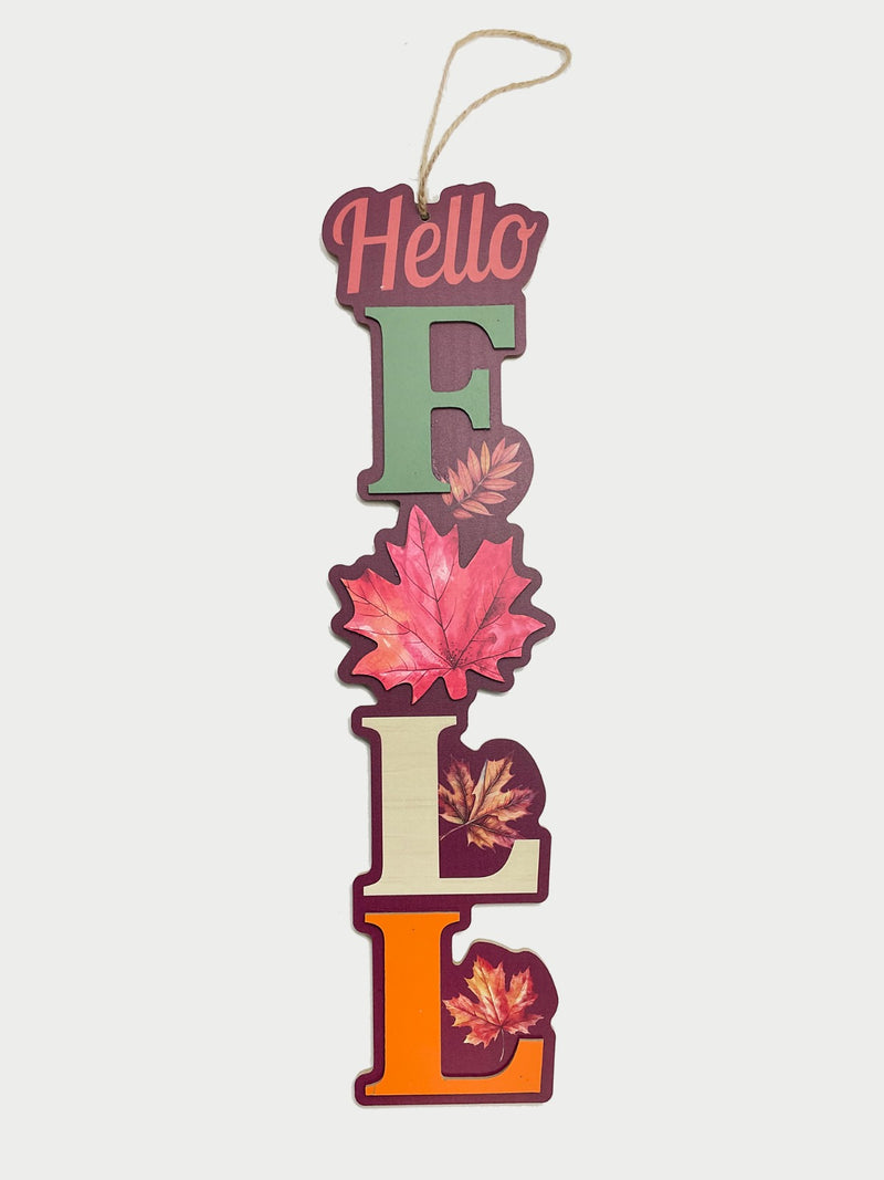 Otoño - Placa de Pared Alargada con Frases (2 estilos a escoger) *NO ENVIOS POR CORREO*