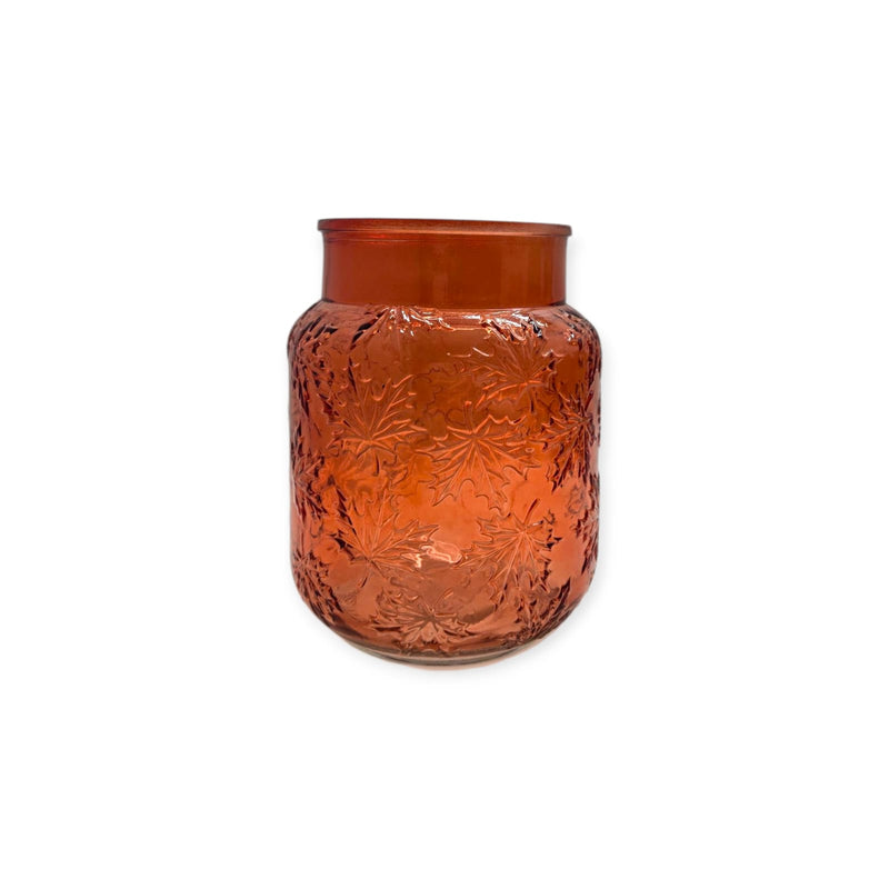 Otoño - jarrón decorativo de cristal  6"x4" (colores a escoger)
