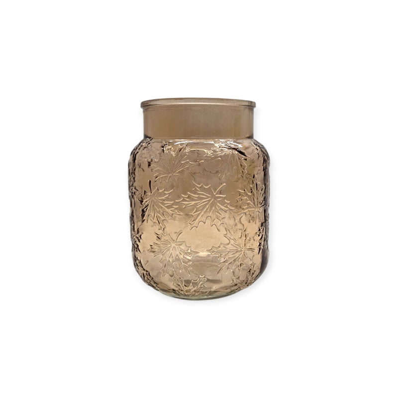Otoño - jarrón decorativo de cristal  6"x4" (colores a escoger)