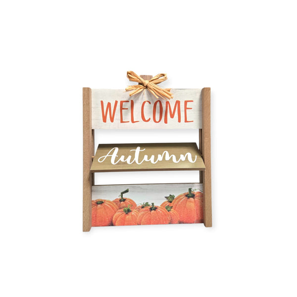 Otoño - Decoración de Mesa en Madera 8.8''x 7'' (2 estilos a escoger)