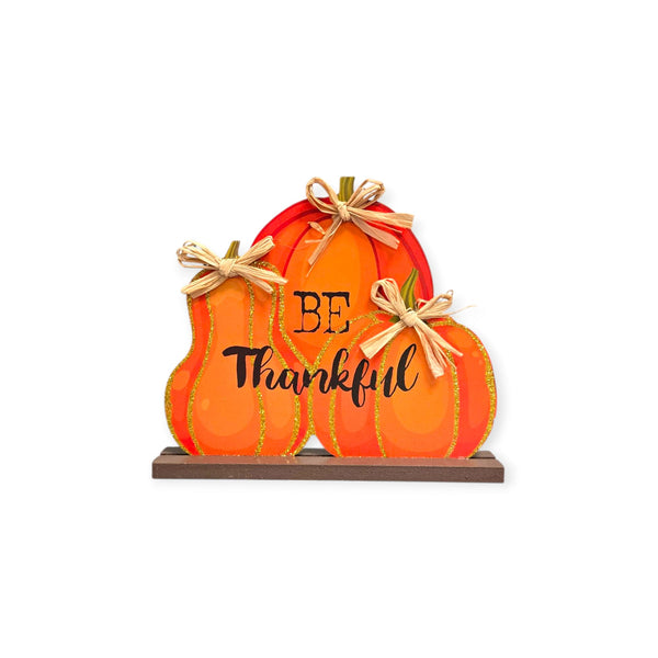 Otoño - Decoración de Mesa en Madera, Calabazas (2 estilos a escoger)