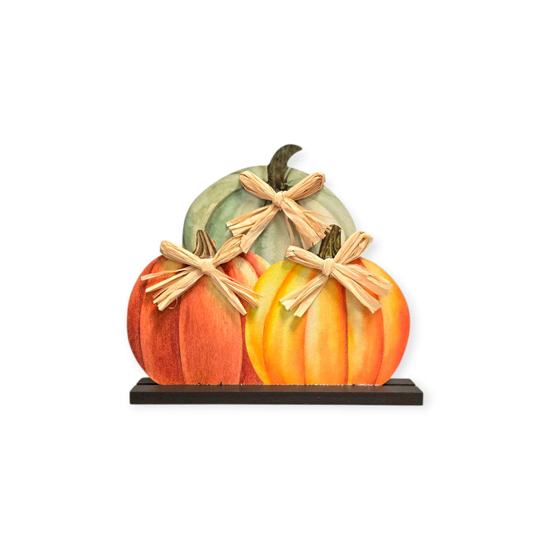 Otoño - Decoración de Mesa en Madera, Calabazas (2 estilos a escoger)