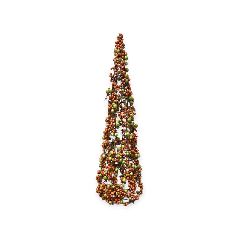 Otoño - Árboles en Forma de Cono, Forrado en Bayas Verde y Naranja *NO ENVIOS POR CORREO*