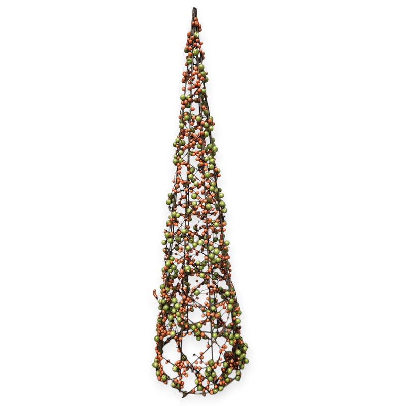 Otoño - Árboles en Forma de Cono, Forrado en Bayas Verde y Naranja *NO ENVIOS POR CORREO*