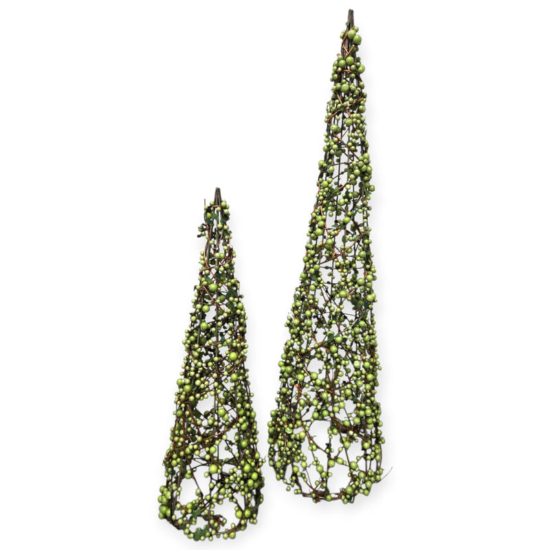 Otoño - Árboles en Forma de Cono, Forrado en Bayas Verdes *NO ENVIOS POR CORREO*