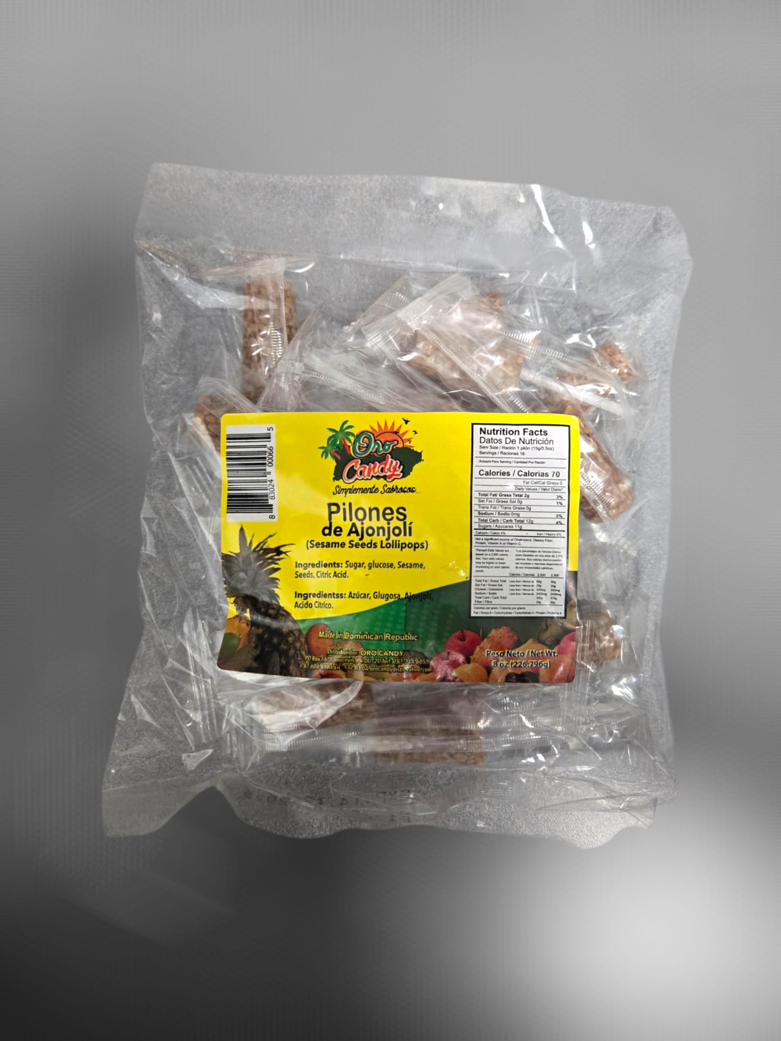 Oro Candy - Pilones de Ajonjolí 6oz