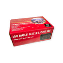 100 Icicle Light Set - Strings (Multi & Clear)