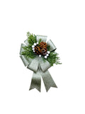 Navidad - Lazo Redondo Decorativo con Brillo (3 colores a escoger)