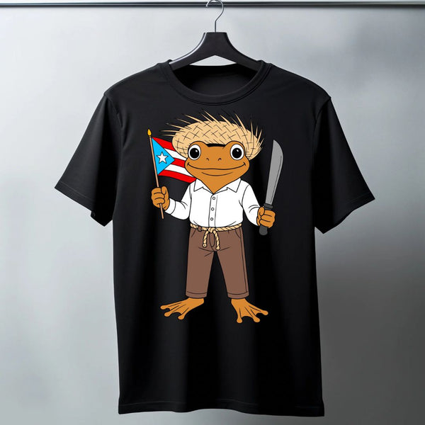 Puerto Rico T-shirts - "Coffee in the morning, rum in the afternoon" / White
