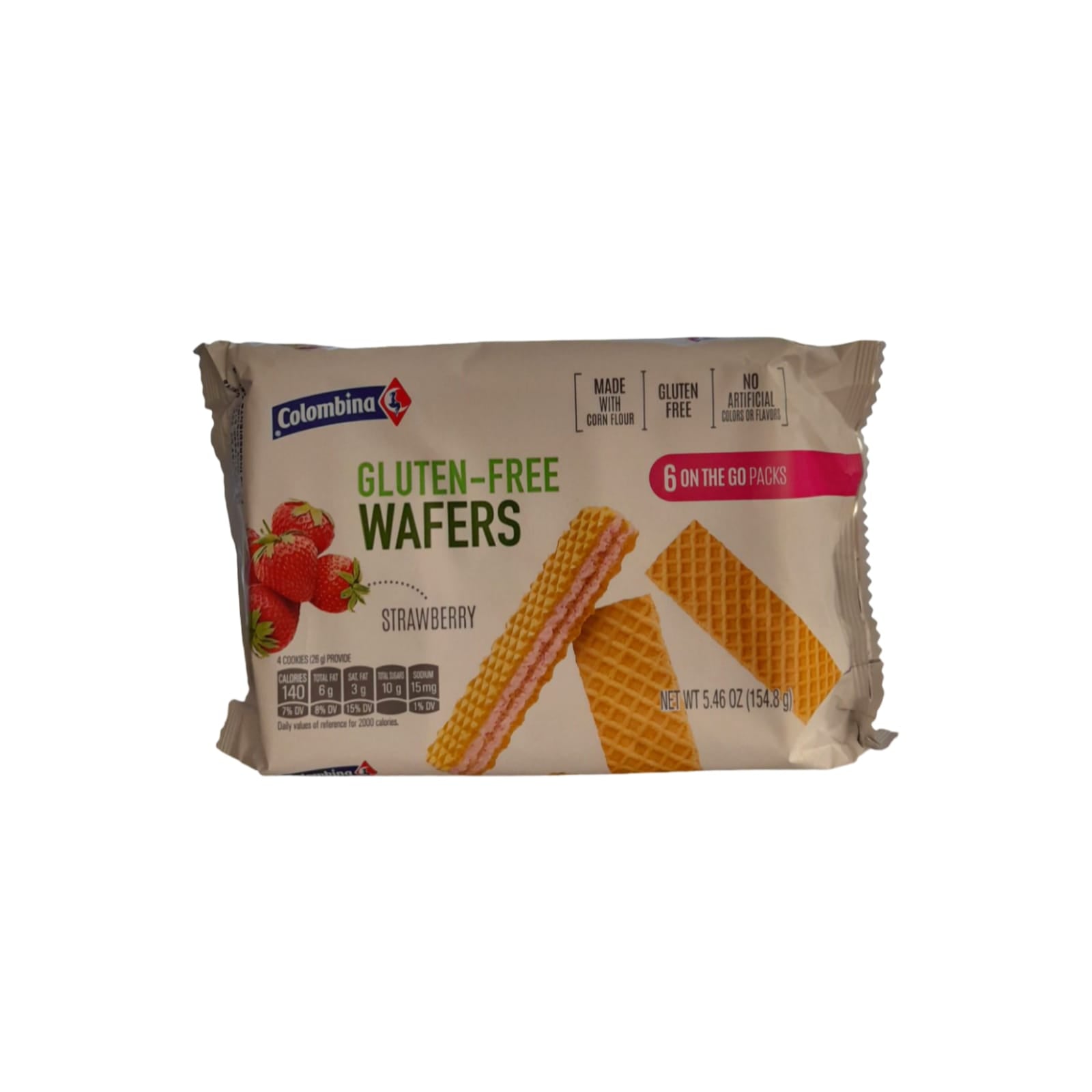 Colombina - Gluten Free Wafers Strawberry 5.46oz