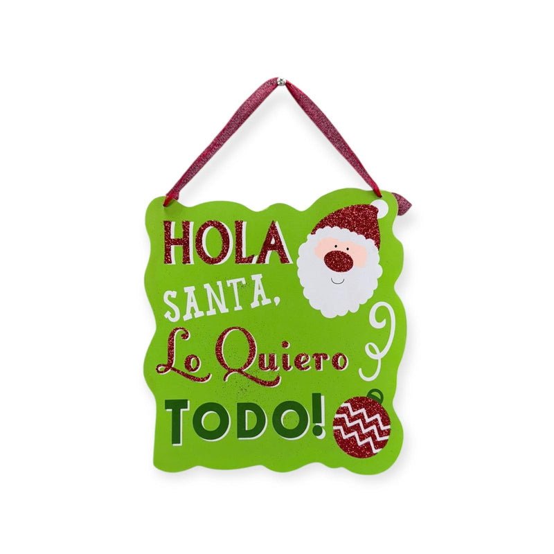 Navidad - Placas de Pared con Mensaje en Español 8.6''