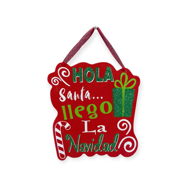 Navidad - Placas de Pared con Mensaje en Español 8.6''