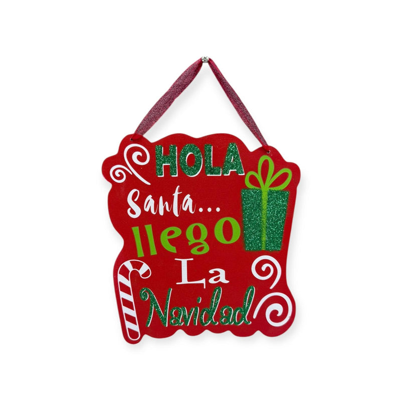 Navidad - Placas de Pared con Mensaje en Español 8.6''
