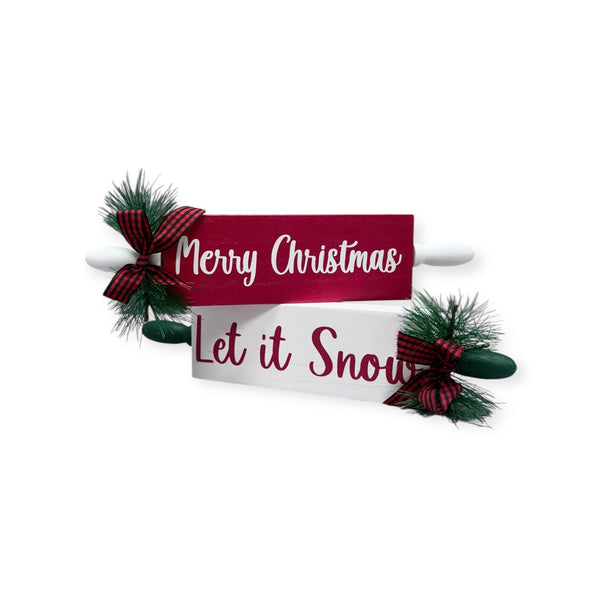Navidad - Placas Decorativas para Mesa, Rodillo de Cocina