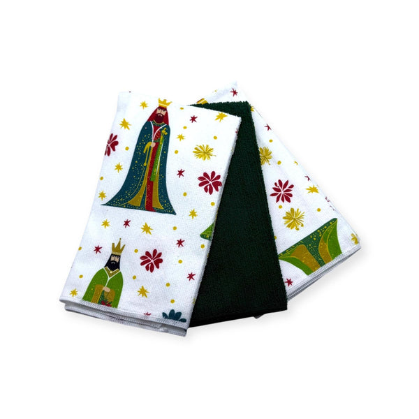 Navidad - Set de Toallas Microfibras para Cocina 3pcs
