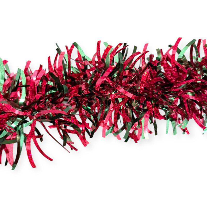 Navidad - Guirnalda en Oropel/Tinsel, Color a Escoger 9ft