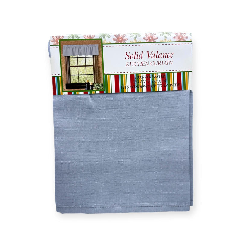 Cortinas de Cocina 1pc 'VALANCE' Color Solido (60'' x 18'')