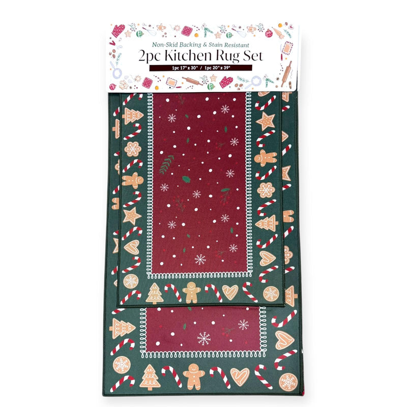Set de Alfombras de Cocina Navideñas (2pcs)