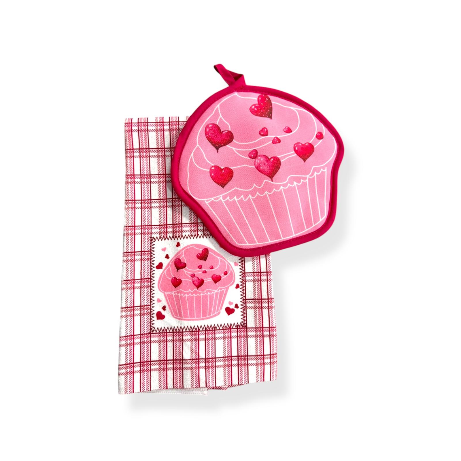 Valentine's Day - Set de Cocina 2pcs (Agarradera y Toalla)