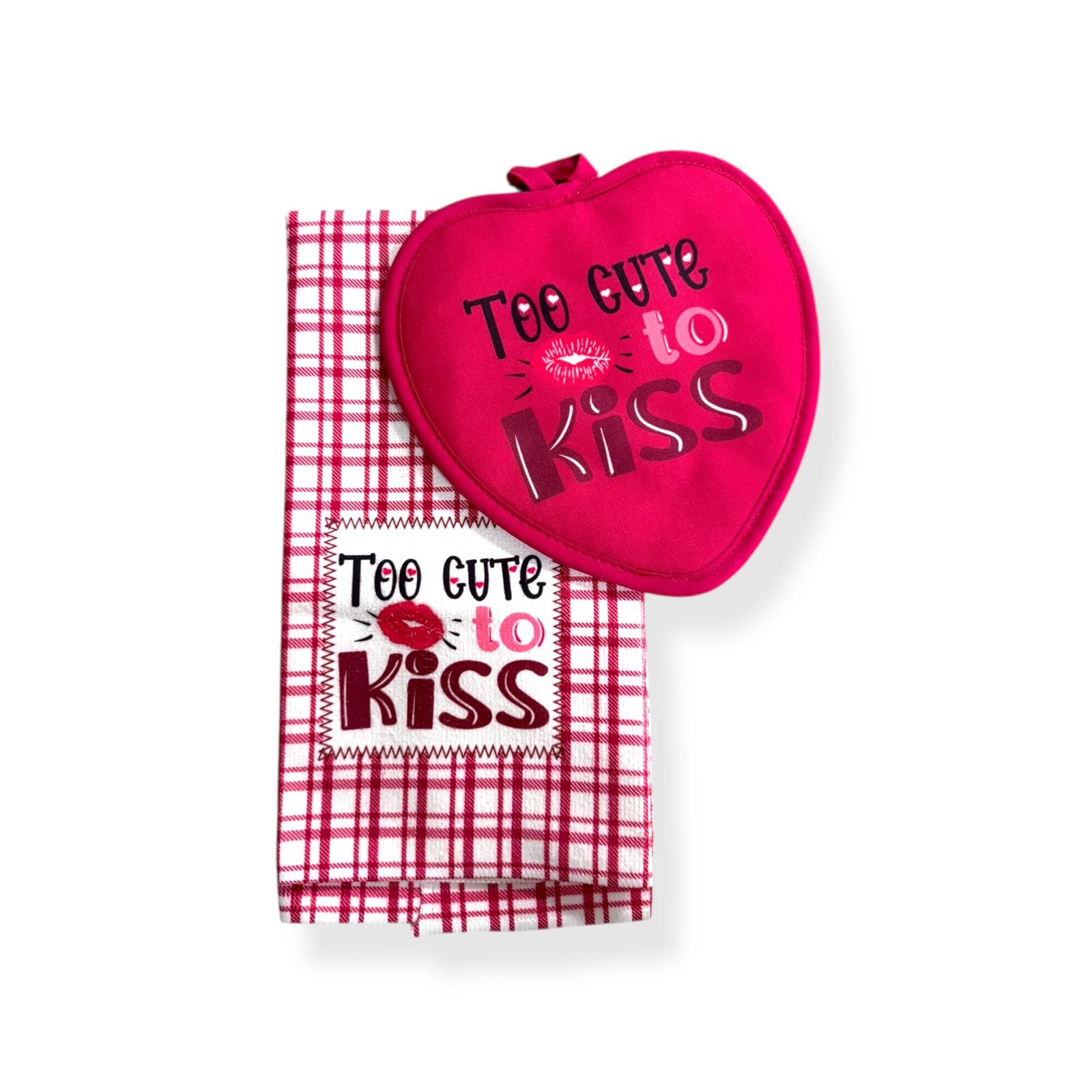 Valentine's Day - Set de Cocina 2pcs (Agarradera y Toalla)