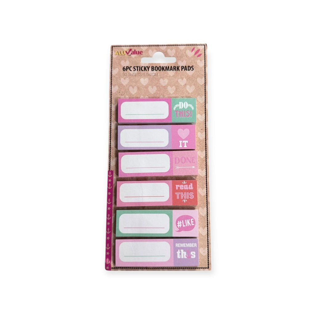 All Value - 6pk Notas Adhesivas para Marcapáginas